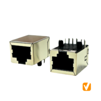 Gigabit Magnetic Modular Jack RJ45 shielded connector with integrated transformer for high-speed Ethernet applications